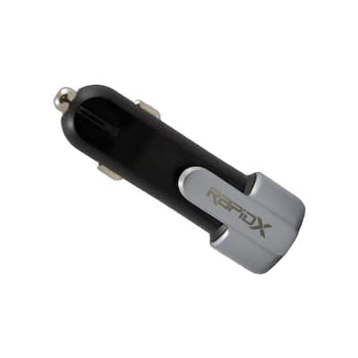 Xscape Dual USB Car Charger with Safety Hammer and Seatbelt Cutter