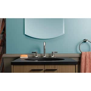 Contemporary 8 in. Widespread 2-Handle Bathroom Faucet in Vibrant Brushed Nickel