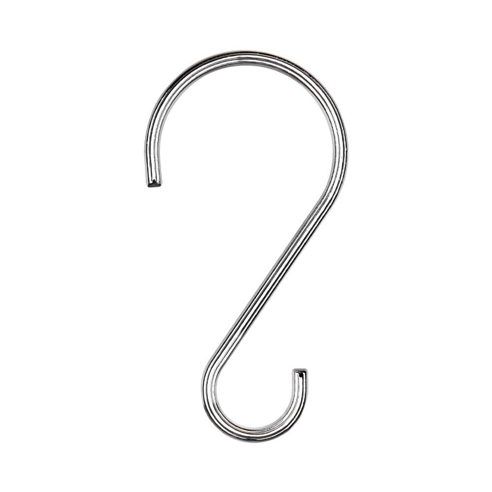 Polished Chrome Rust-Proof Shower Curtain Hooks Set of 12
