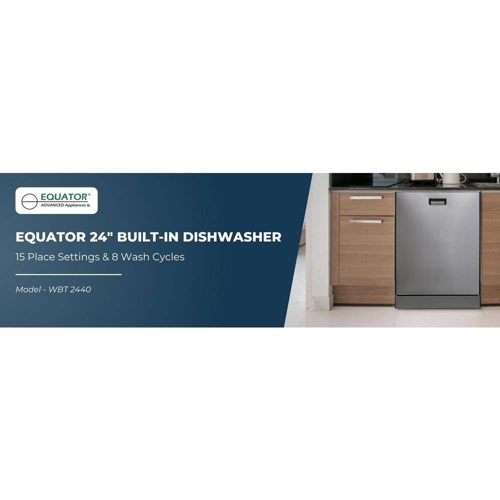 24" Stainless Steel Top Control Built-In Dishwasher with Third Rack