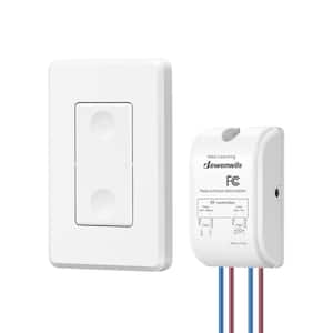 Wireless Remote Control Wall Light Switch Kit Light Switch for Ceiling Lights, Fans, Lamps, 100 ft. RF Range