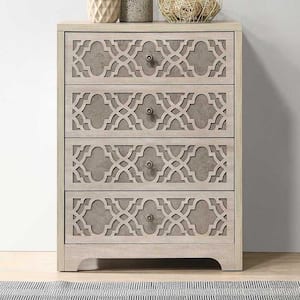 Azienda Dusty Grey Oak 15.7 in Chest of Drawers with 4 Drawers