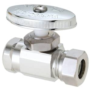 1/2 in. FIP Inlet x 7/16 in. and 1/2 in. Slip Joint Outlet Multi-Turn Straight Valve