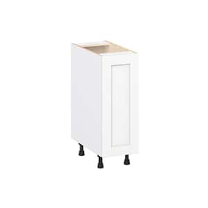 Milton 12 in. W x 24 in. D x 34.5 in. H Assembled Shaker Full Height Door Base Kitchen Cabinet in Bright White