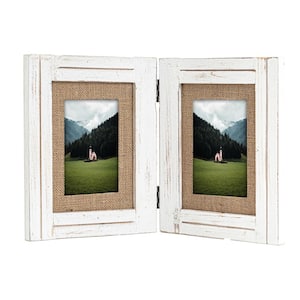 Vintage 17 in. x 10.5 in. Whitewash Picture Frame