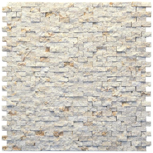 Solistone Modern Still Life 12 in. x 12 in. x 9.5 mm Marble Natural Stone Mesh-Mounted Mosaic Wall Tile (10 sq. ft. / case)
