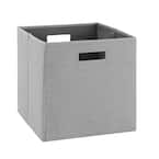 13 in. H x 13 in. W x 13 in. D Gray Fabric Cube Storage Bin 2-Pack