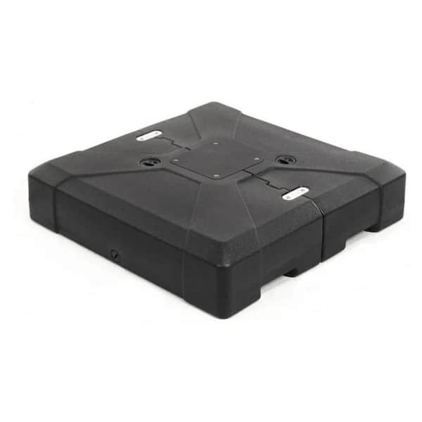 286 lbs. Square 3D Surface Fashionable Patio Umbrella Base Sand/Water Filled in Black