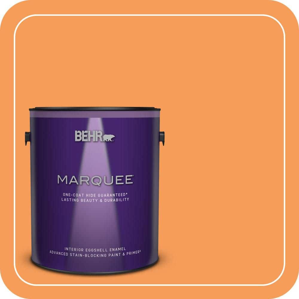1 gal. #P220-6 Bergamot Orange Eggshell Enamel Interior Paint & Primer product image for price tracking