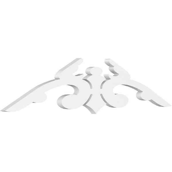 Ekena Millwork 1 in. x 36 in. x 9 in. (6/12) Pitch Milton Gable Pediment Architectural Grade PVC Moulding