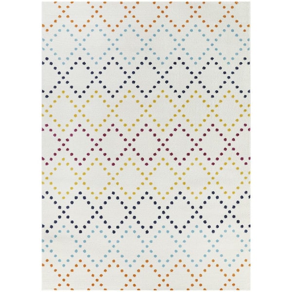 BALTA Dotted Multicolor 5 ft. 3 in. x 7 ft. Diamond Area Rug