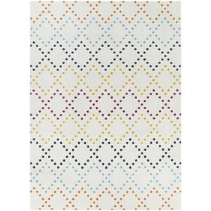 Dotted Multicolor 7 ft. 10 in. x 10 ft. Diamond Area Rug