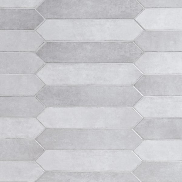 Take Home Sample - Lakeview Sterling Picket 2.5 in. x 13 in. Glossy Ceramic Wall Tile