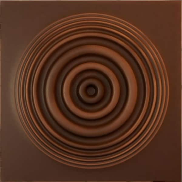 Ekena Millwork 19-5/8-in W x 19-5/8-in H Shallows EnduraWall Decorative 3D Wall Panel Aged Metallic Rust