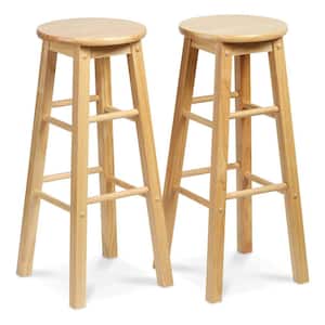 13.00 in. x 13.00 in. x 29.00 in. Natural Wood Kitchen Bar Stools