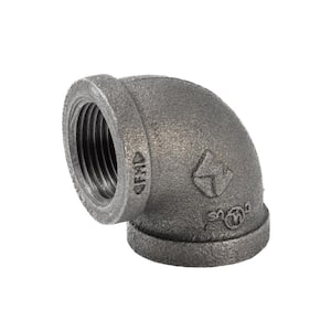 1 in. Black Malleable Iron 90 Degree FPT x FPT Elbow Fitting