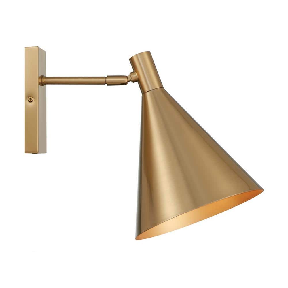 Noble Brass Adjustable Metal Shade Dimmable Sconce