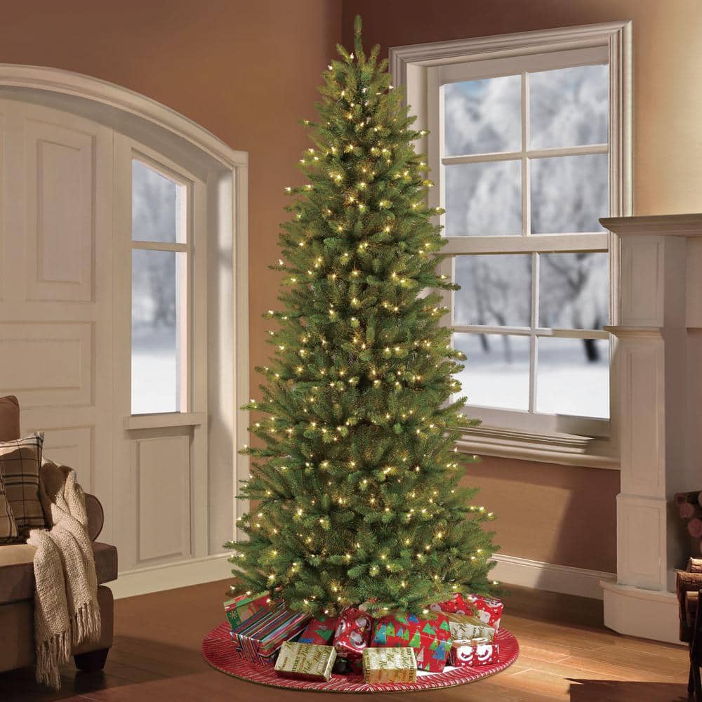 7.5-Foot Green Pre-Lit Slim Fraser Fir Christmas Tree