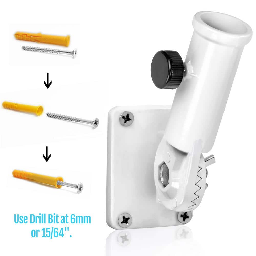 White Cast Iron Multi-Direction Flag Pole Holder