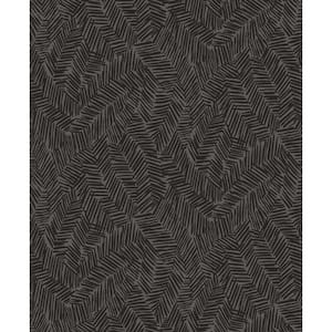 Black Sapphire Lush Nonwoven Paper Non-Pasted Wallpaper Roll (Covers 57.5 sq. ft.)