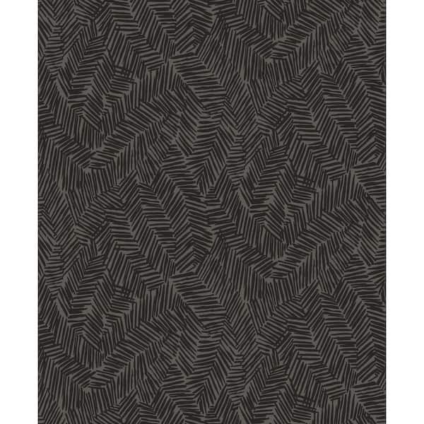 Seabrook Designs Black Sapphire Lush Nonwoven Paper Non-Pasted Wallpaper Roll (Covers 57.5 sq. ft.)