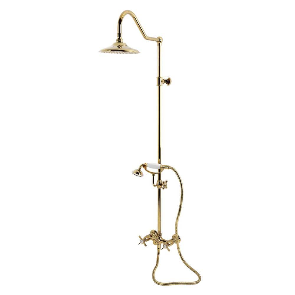 Essex 3-Handle 1-Spray Shower Combo in Polished Brass price history on PriceWatchPro