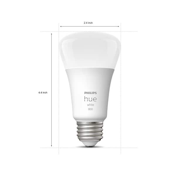 Philips Hue Soft White 60-Watt Equivalent A19 LED Dimmable Smart