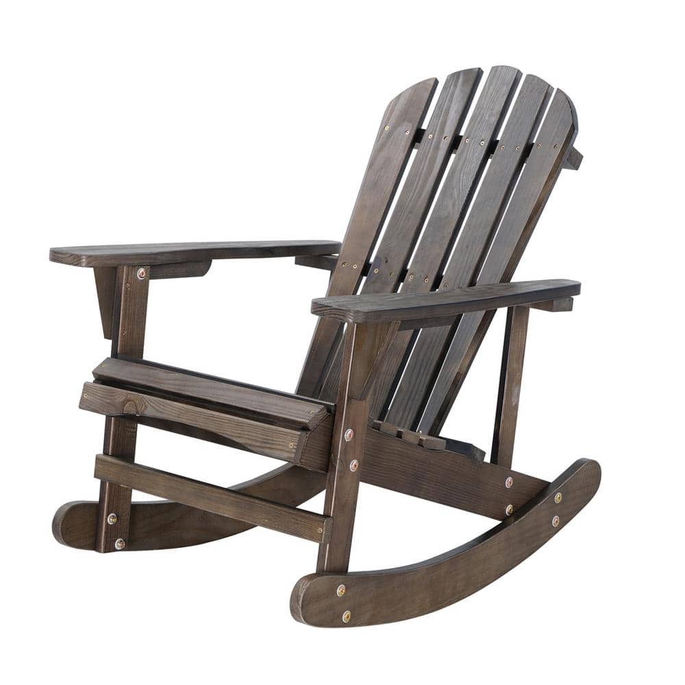 Dark Brown Pine Wood Outdoor Rocking Chair price history on PriceWatchPro