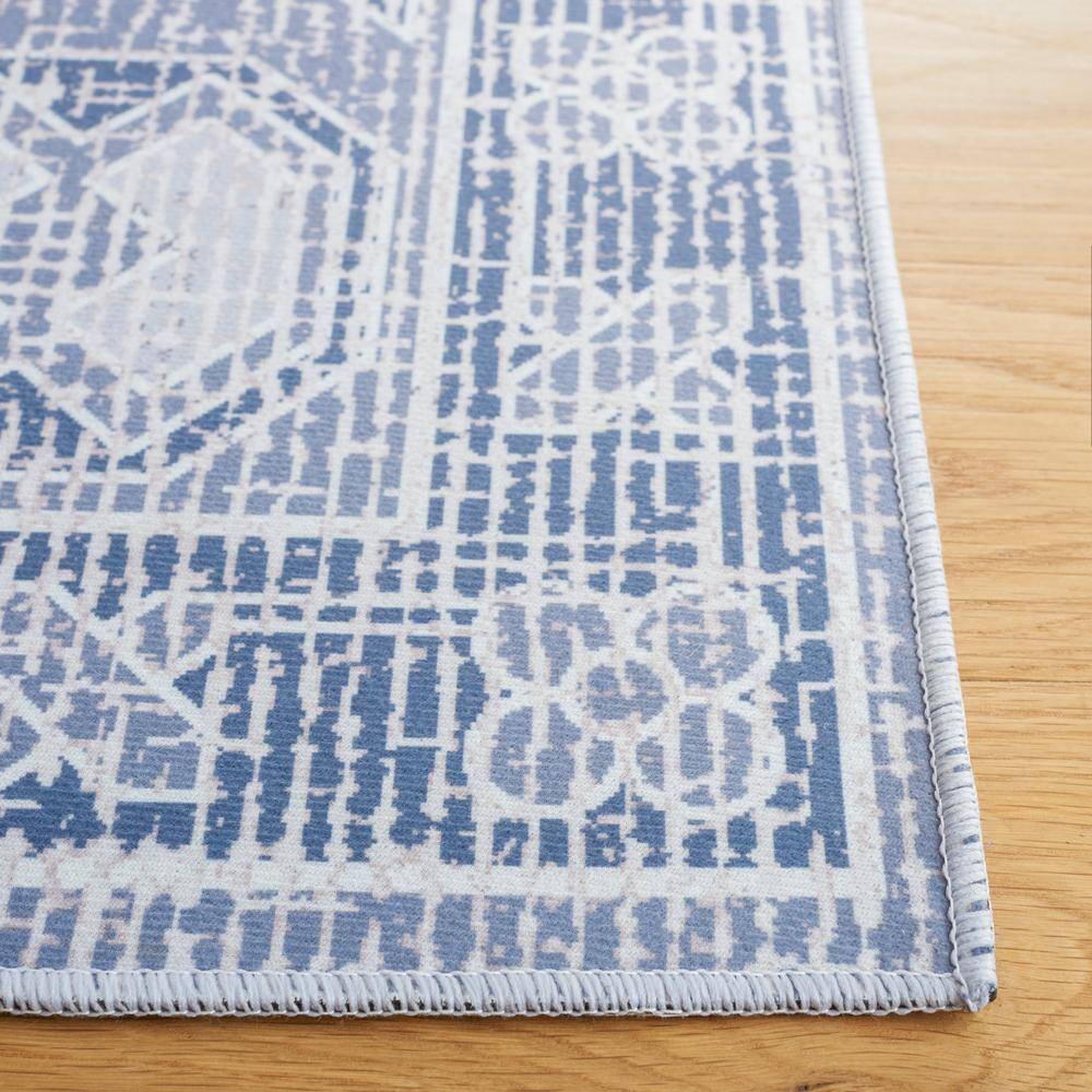 Tucson Ivory and Grey Synthetic Washable Area Rug 3' x 5'