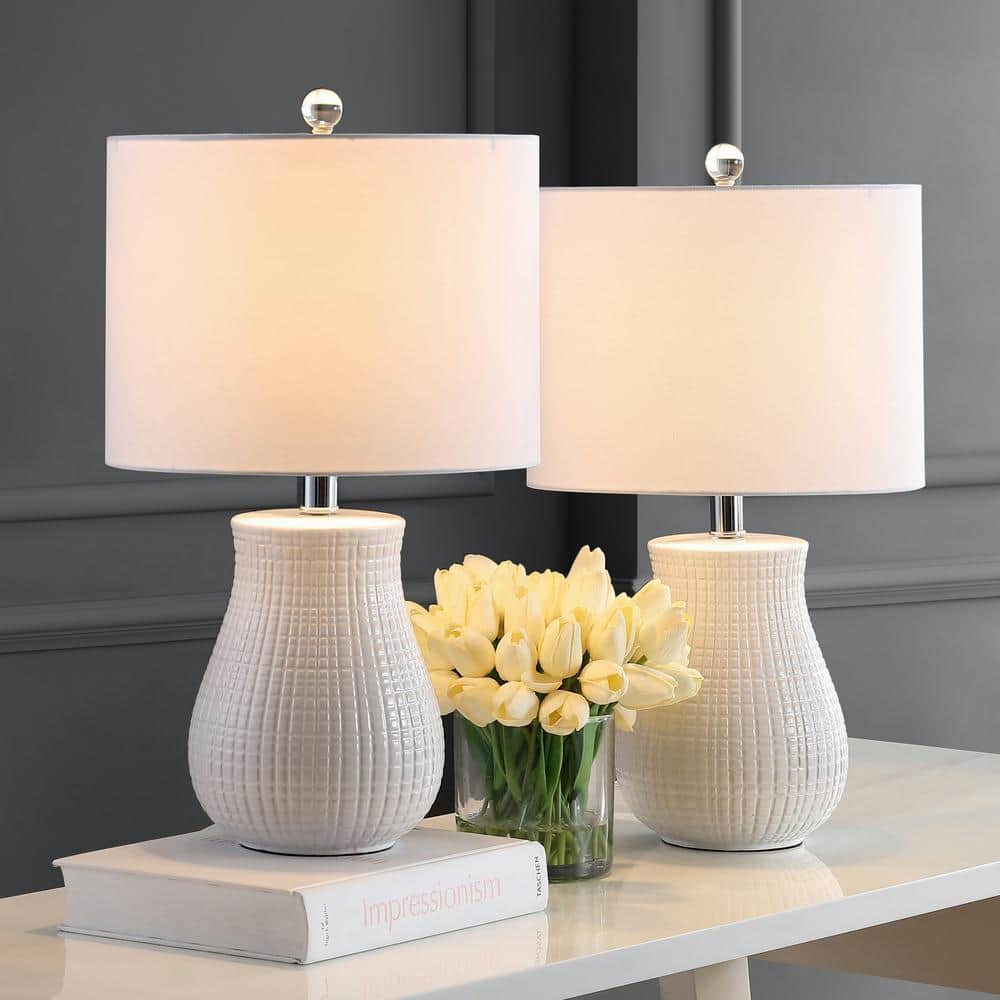 Dayton 21 in. White Table Lamp