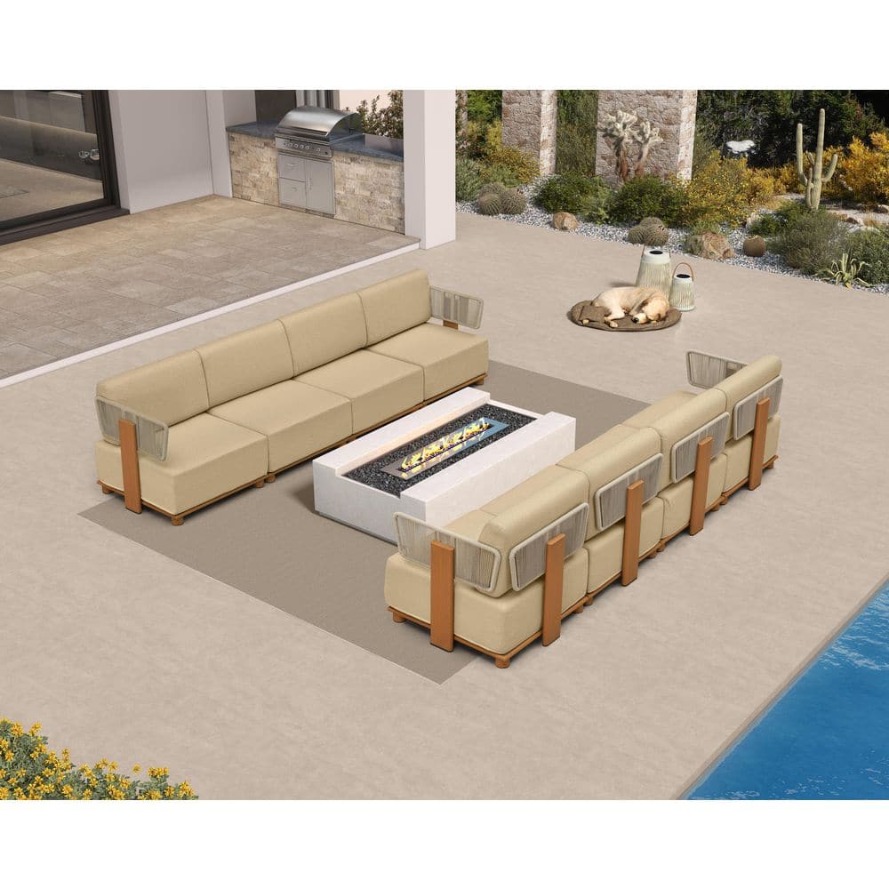 8 Pieces Patio Conversation Set Outdoor Couch Sectional Set with Cushions Patio Furniture Set Open-end price history on PriceWatchPro
