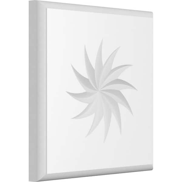 Ekena Millwork 5-in W x 5-in H x-1/2-in P Standard Sedgwick Spiral Rosette With Rounded Edge