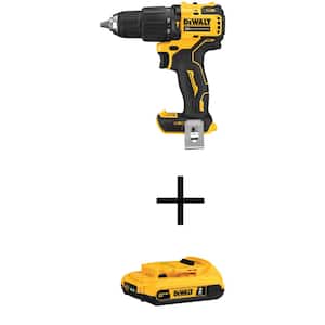 ATOMIC 20V MAX Cordless Brushless Compact 1/2 in. Hammer Drill with 20V Compact Lithium-Ion 2Ah Battery