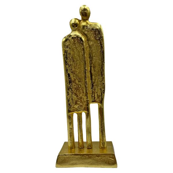 castellousa Gold 14 in. x 3 in. Beautiful Couple Metal Sculpture