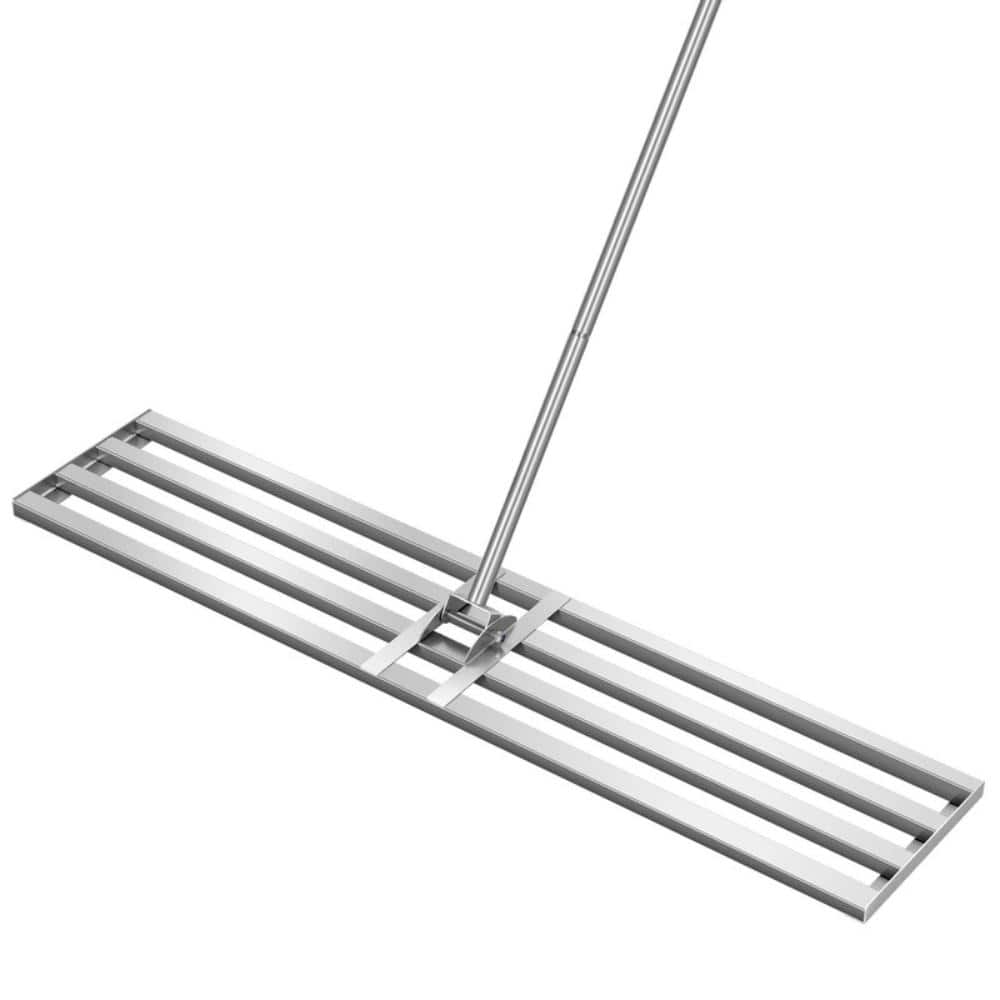 48 Inch Heavy Duty Stainless Steel Lawn Leveling Rake with 78 Inch ...
