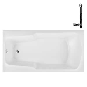 N-4200-724-CH 66 in. x 34 in. Rectangular Acrylic Soaking Drop-In Bathtub, with Reversible Drain in Polished Chrome