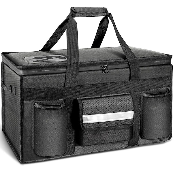 80 qt. Extra Large Insulated Cooler Bag for Food Pizza Delivery Leak-proof Waterproof Durable with Pockets Cupholders