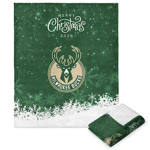 NBA Christmas 2023 Bucks Multicolor Polyester Silk Touch Throw Blanket