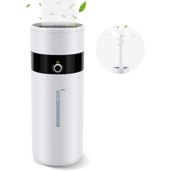 4.83 Gal. Ultrasonic Top Fill Cool Mist Air Humidifier Tower with 360° Nozzle for Large Rooms, Home and Office in White