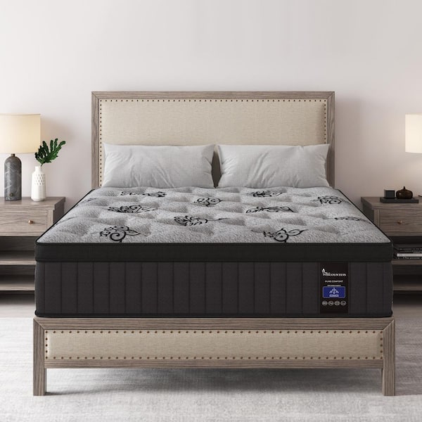 viscountess Full Medium Firm Memory Foam Hybrid 9 in. Euro Top Support and Bed-in-a-Box Mattress