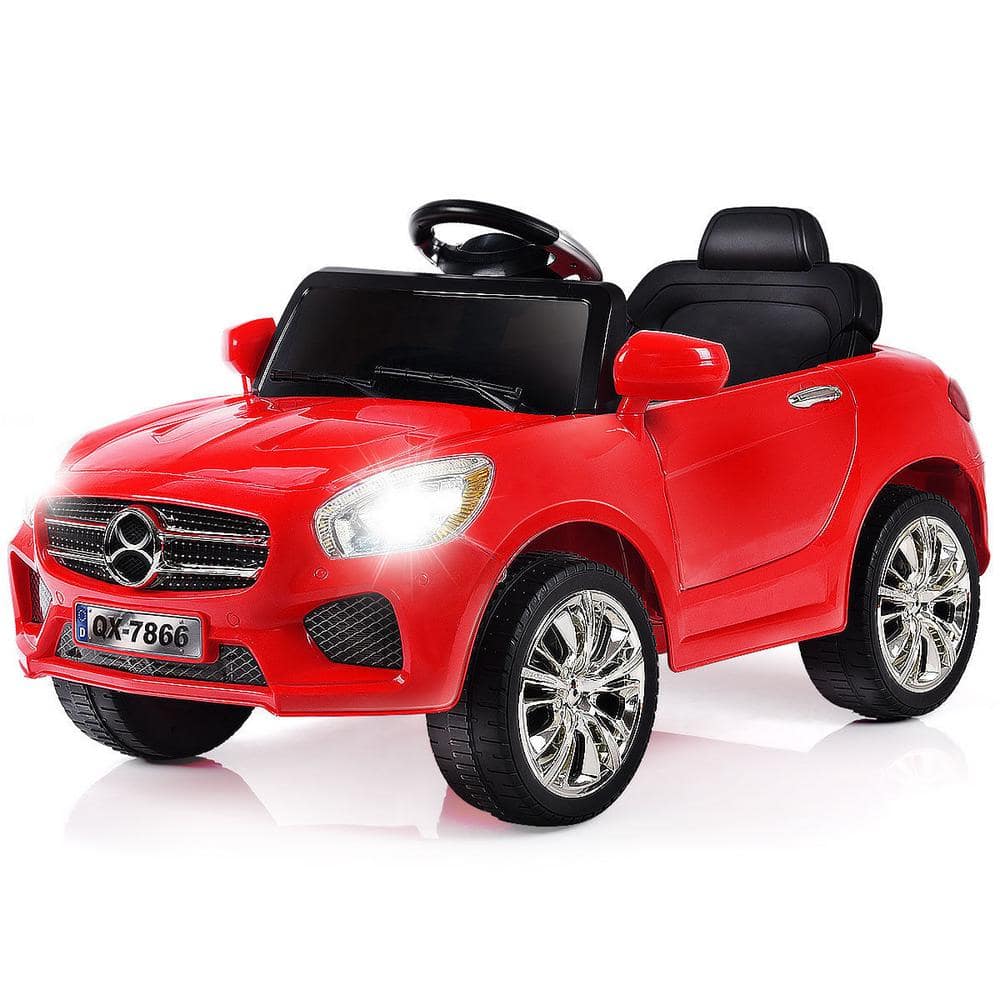 Costway 6-volt Red Kids Ride On Car Rc Remote Control Battery Powered 