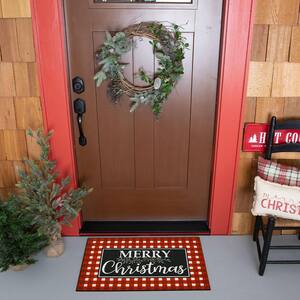Craft Christmas Molded Elegant Entry 18 in. x 30 in. Holiday Door Mat
