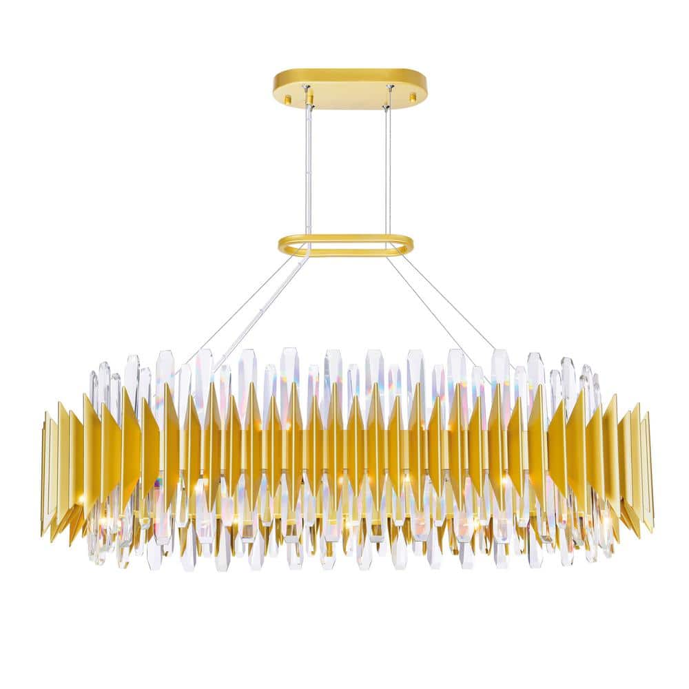 Cityscape 20-Light Satin Gold Indoor Chandelier With Glass Shades price history on PriceWatchPro