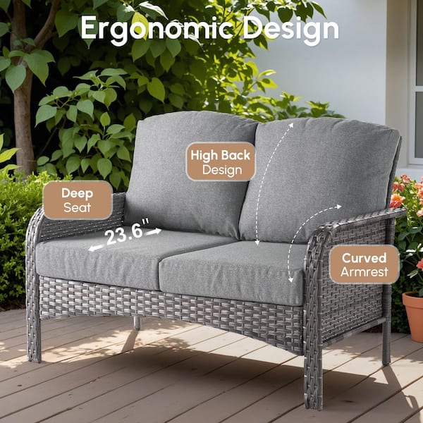 XIZZI Paradise 8 Pieces Wicker Outdoor Patio and Swivel Rocking