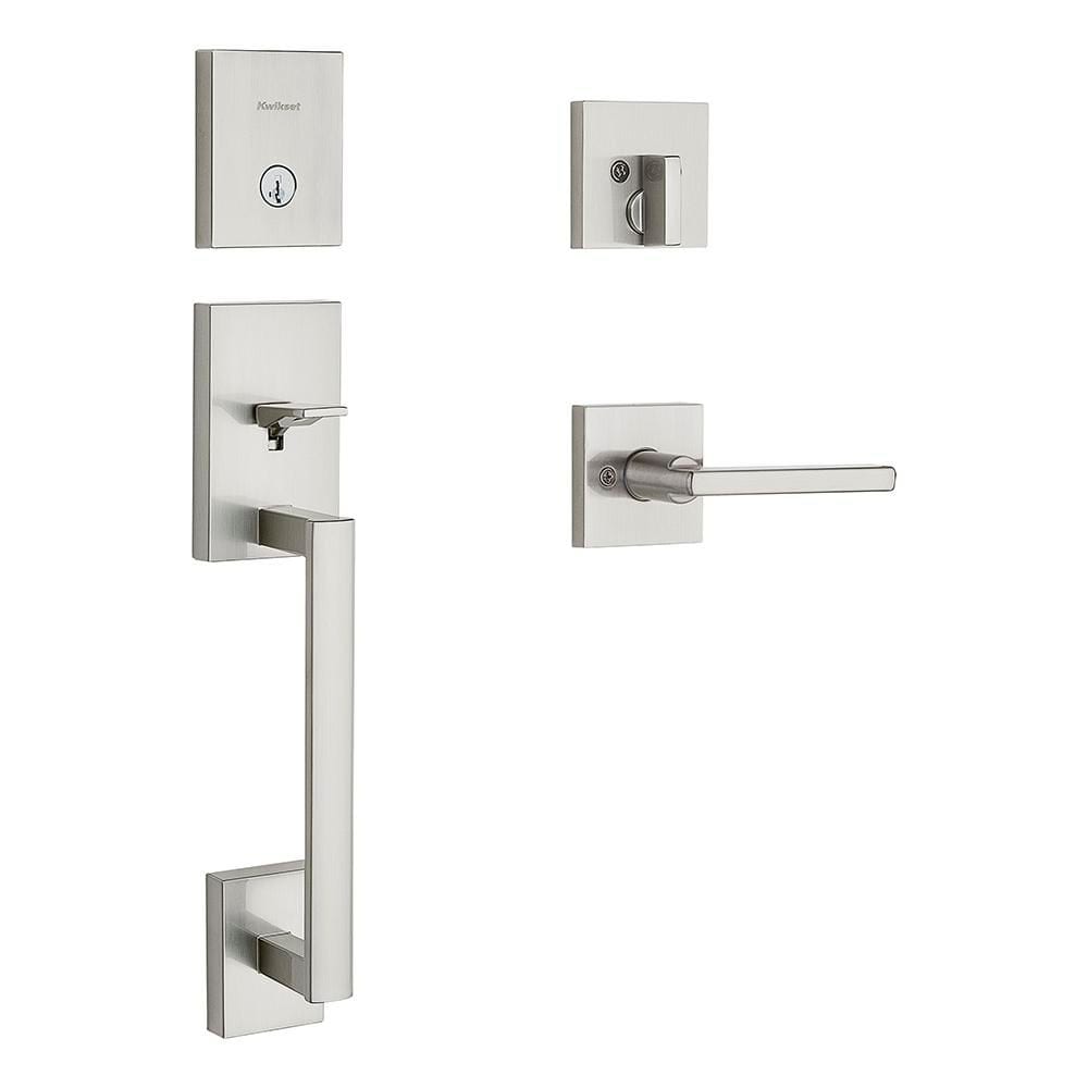 San Clemente Satin Nickel Single Cylinder Keyed Entry Door Handleset w/ Halifax Door Handle Featuring SmartKey Security price history on PriceWatchPro