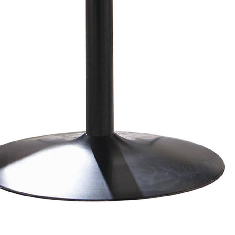 Contemporary Extendable Marble Dining Table with Metal Flared Base