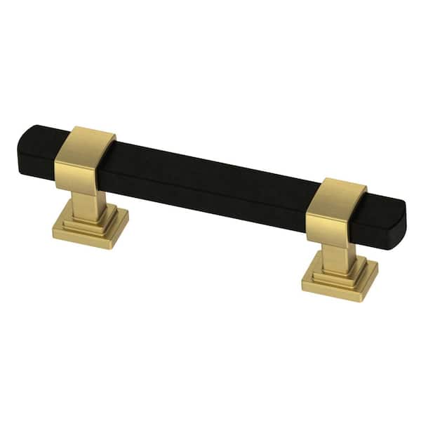 Liberty Liberty Wrapped Square Dual Finish 3 in. (76 mm) Matte Black and Modern Gold Cabinet Drawer Pull