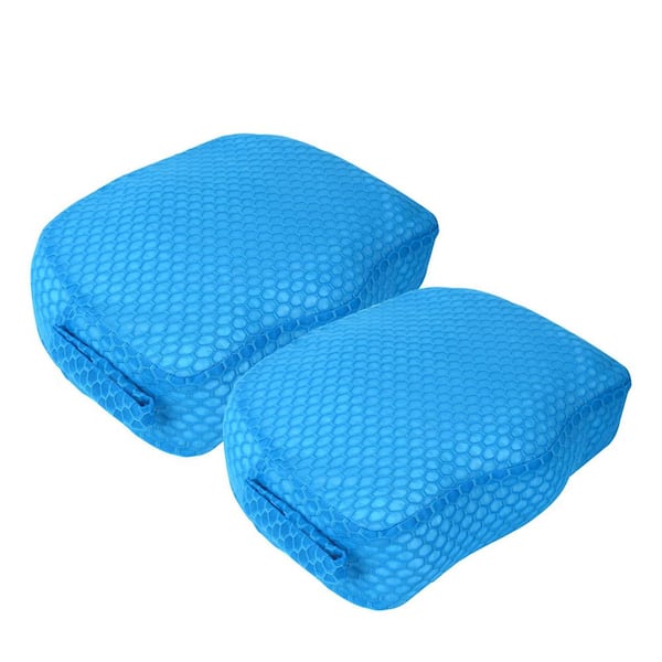 2-Pack 15.5 in. L x 11.9 in. W x 5 in. H 3D Air Mesh Hot Tub Booster Seat, Tub/Shower Seat in Blue with Non-Slip Bottom