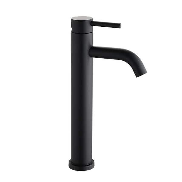 UKISHIRO Single Handle Vessel Sink Faucet in Matte Black ...