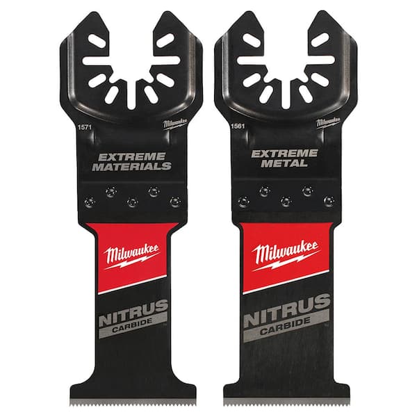 Milwaukee Nitrus Carbide Extreme Materials Blade with Nitrus Carbide Extreme Metal Cutting Oscillating Tool Blade (2-Pack)